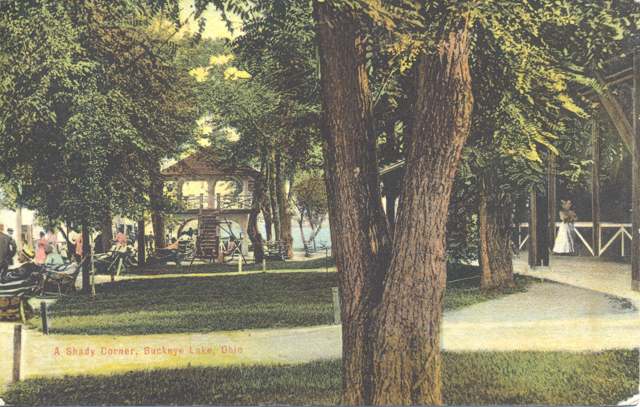 'A Shady Corner, Buckeye Lake, Ohio,' postcard