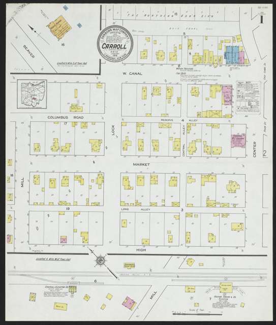 Sanborn fire insurance map of Carroll, Ohio