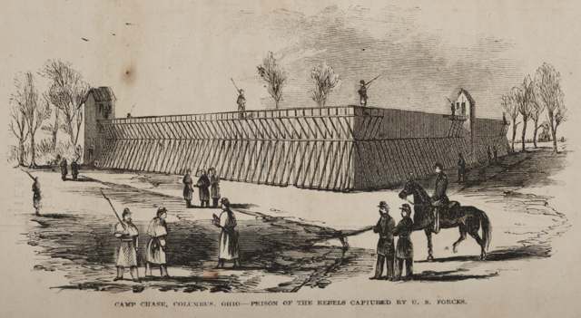 Camp Chase on the National Road west of Columbus, engraved for Frank Leslie's Illustrated Newspaper, February 6, 1862