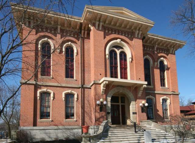 The 1868 Delaware County Courthouse, designed by R. N. Jones