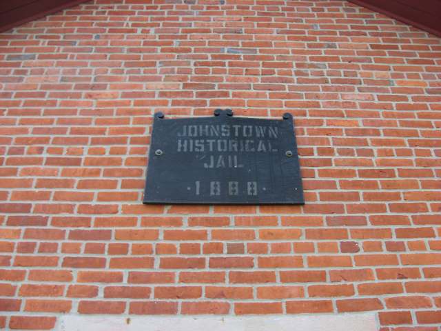 Historical marker at the Johnstown Jail