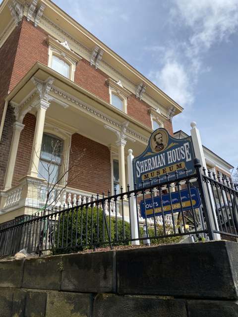 The Sherman House Museum at 137 East Main Street, birthplace of William Tecumseh Sherman and John Sherman