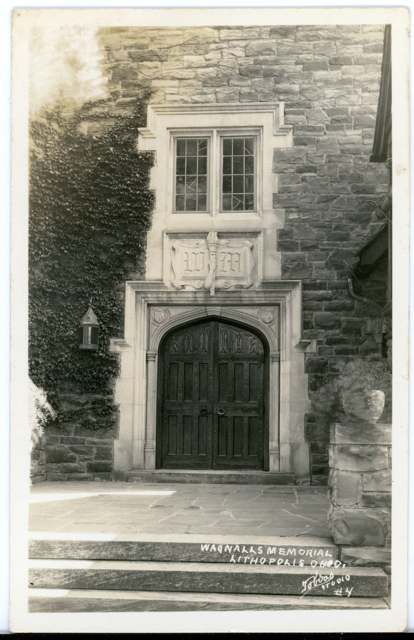 Postcard of the Wagnalls Memorial library soon after its 1925 dedication