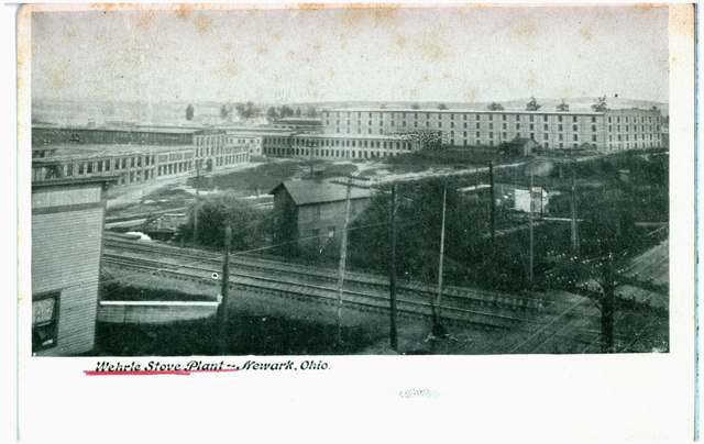 Postcard view of the Wehrle Stove Plant in Newark, once the nation's largest stove maker