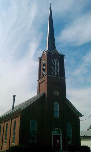 Zion's Evangelical Lutheran Church, 4501 Groveport Road, Obetz -- built 1873, listed on the National Register of Historic Places in 2004. Photographed September 2012.