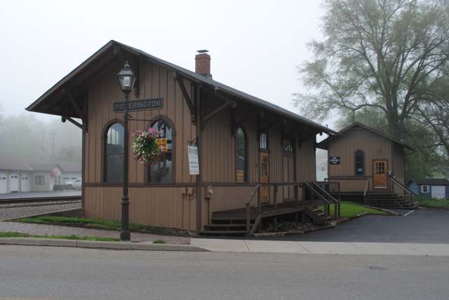 The former Toledo and Ohio Central Railroad depot, Pickerington, listed on the National Register of Historic Places in 1990