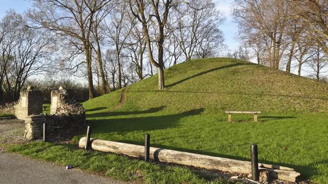 Campbell Mound, also known as Shrum Mound, in Campbell Memorial Park
