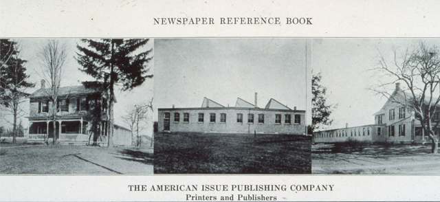 Buildings of the American Issue Publishing Company, the Anti-Saloon League's Westerville headquarters and print shop, founded 1909.