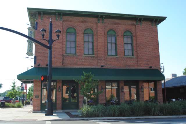 Odd Fellows Hall in Hilliard, listed on the National Register of Historic Places; photographed 2011
