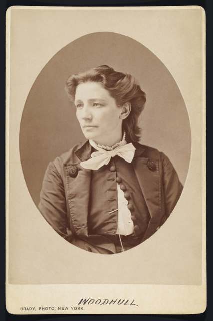 Victoria Woodhull, born in Homer in 1838, photographed around the time of her 1872 presidential run