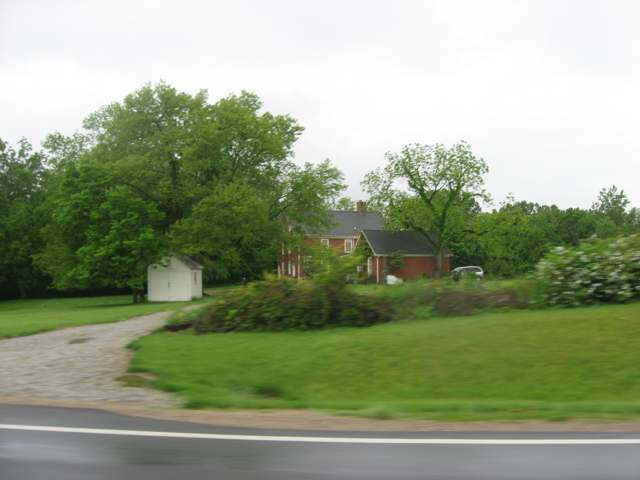 The Marcus Curtiss Inn, built/rebuilt in brick around 1822, on Sunbury Road south of Galena