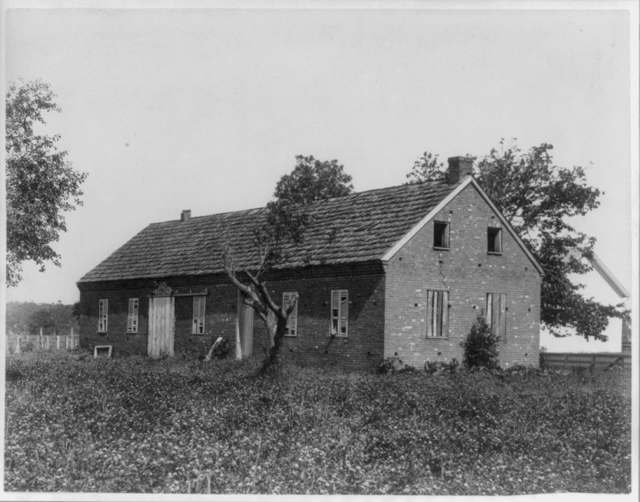 Blaine's schoolhouse, Greenfield Township, photographed by J. J. Wolfe of Lancaster