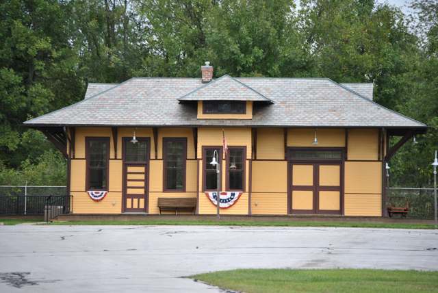 The Outville Depot, Harrison Township, listed on the National Register of Historic Places