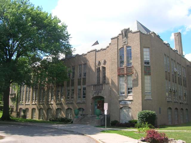 Indianola Junior High School, built 1929, designed by Howard Dwight Smith; photographed 2008