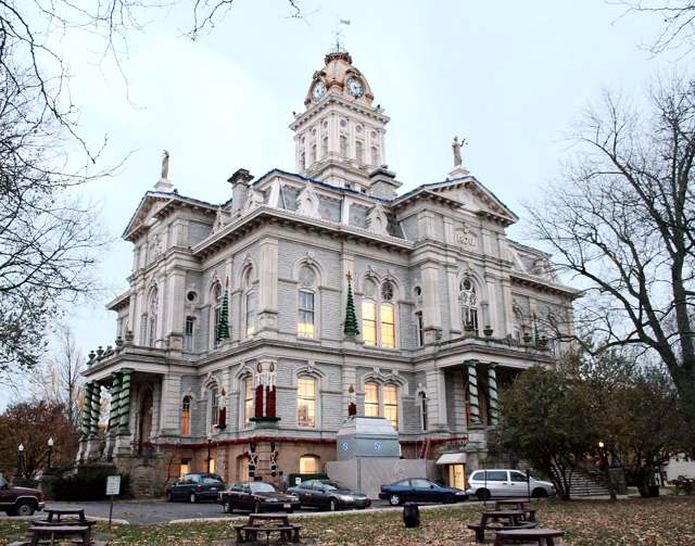 The Licking County Courthouse on Courthouse Square in Newark