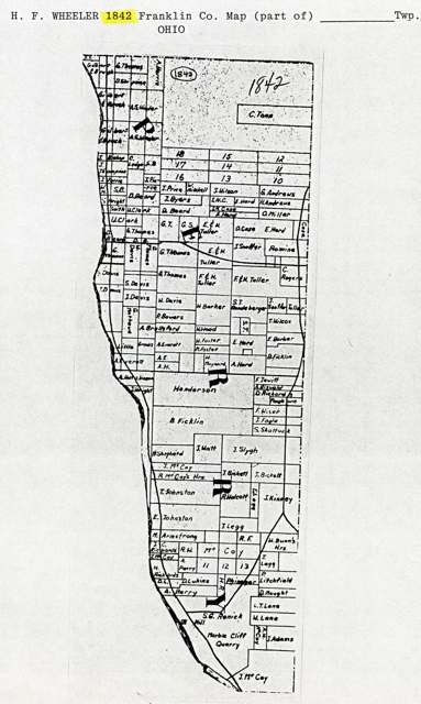 Map of Perry Township, Franklin County, Ohio, drawn by E. F. Wheeler of Columbus.