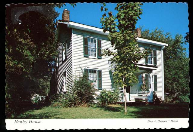 Postcard view of the Hanby House at 160 West Main Street, Westerville