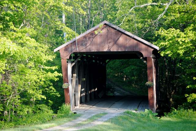 The Hizey Covered Bridge, Violet Township, listed on the National Register of Historic Places in 1976