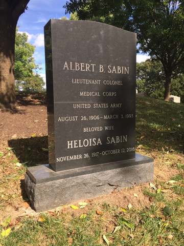 Grave of Albert Sabin at Arlington National Cemetery