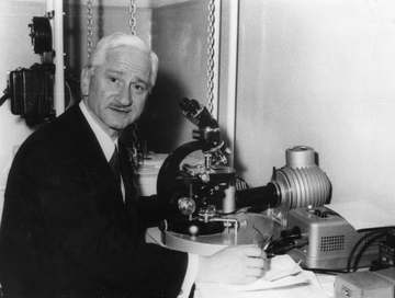 This is a photograph of Albert Bruce Sabin (1906–1993), the man who made the oral polio vaccine.