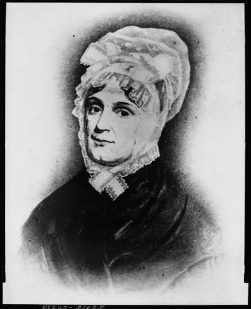 Title: Mrs. William Henry Harrison, head-and-shoulders portrait, facing left Abstract/medium: 1 photographic print.