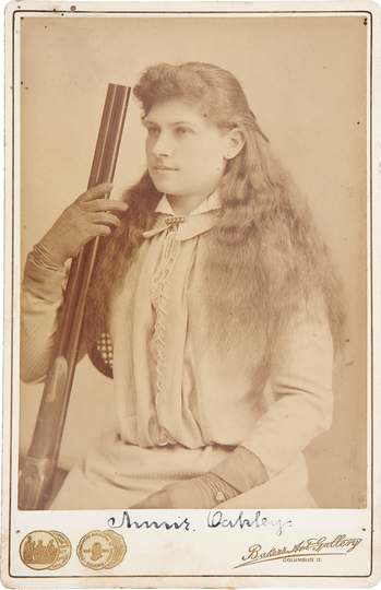 Annie Oakley Cabinet Card Signed