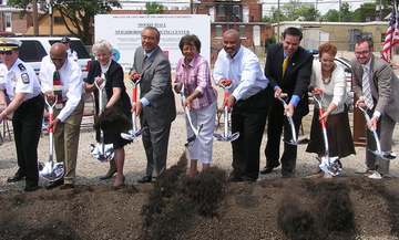 Groundbreaking of the OSU Policing Center on 11th Avenue. Pictured in the photo are Mayor Michael Coleman, OSU President