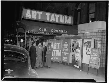 Gottlieb, William P., 1917-, photographer. [Portrait of Art Tatum and Phil Moore, Downbeat, New York, N.Y., between 1946