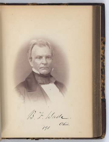 Title: Benjamin F. Wade, Senator from Ohio, Thirty-fifth Congress, half-length portrait Abstract/medium: 1 photographic 