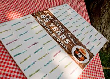 Smokey Bear's 65th Birthday party celebrated at the Bob Evans Farm, in Rio Grande, Ohio. The event was a collaboration b