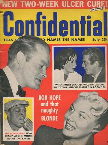 Confidential Magazine cover July 1956 - Bob Hope