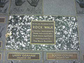 Rock Walk detail in West Hollywood, CA