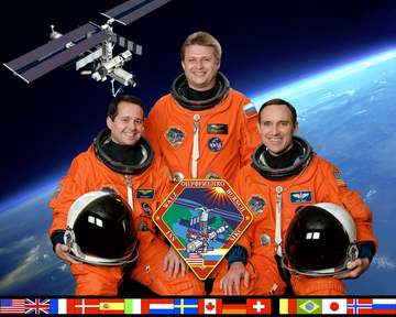 Expedition Four crew members take a break from training for their scheduled upcoming stay aboard the International Space