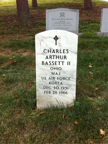 Grave of Charles Bassett at Arlington National Cemetery