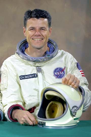 The original Gemini 9 prime crew, astronauts Elliot M. See Jr. (left), command pilot, and Charles A. Bassett II, pilot,