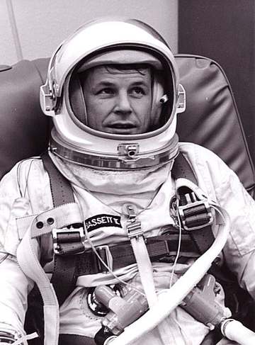 Astronaut Charles Bassett training for the Gemini 9 mission.