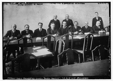 Title: Allied Experts in Berlin -- Flora - Sir R. Kindersley - McFadyean - Pirelli - Allix - Parmentier - Dawes - Young