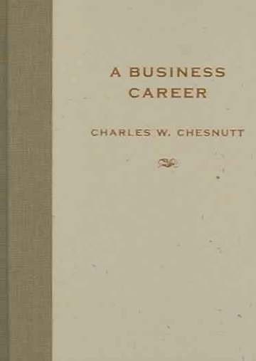 Cover of the hardcover first edition of A Business Career