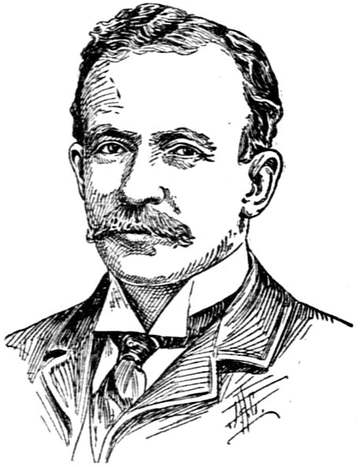 Illustration of American author Charles Waddell Chesnutt, as published in Washington DC newspaper The Colored American, 
