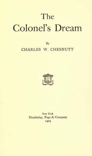 First edition title page of "The Colonel's Dream" (1905)