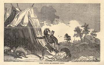 Title: Logan finding his murdered family Abstract/medium: 1 print : wood engraving.