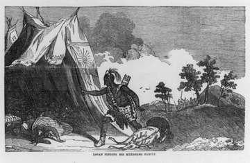 Title: Logan finding his murdered family Abstract/medium: 1 print : wood engraving.
