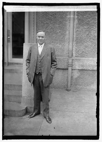 Title: Clarence Darrow at Cosmos Club, [Washington, D.C.], 3/14/25 Abstract/medium: 1 negative : glass ; 5 x 7 in. or sm