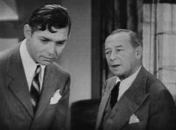 Clark Gable and William Collier Sr. in the American film Cain and Mabel (1936) - trailer (cropped screenshot).