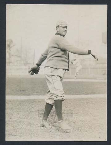 While this image was taken in 1908 (he is wearing his Boston Red Sox uniform) it originates from Cleveland and was used
