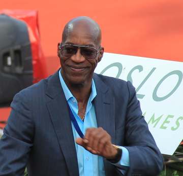 Edwin Moses at the 2017 Bislett Games