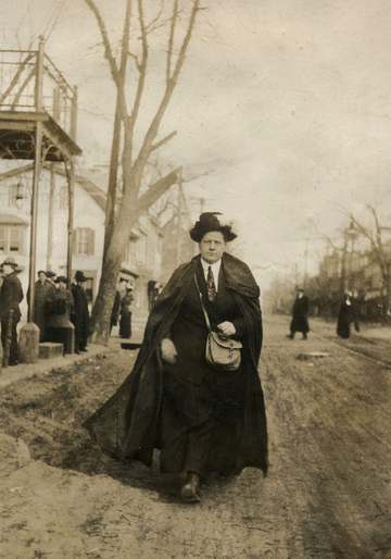 Florence Ellinwood Allen marching for women's suffrage in 1913.