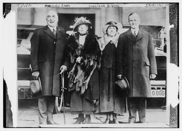 Title: Harding &amp; wife, Coolidge &amp; wife Abstract/medium: 1 negative : glass ; 5 x 7 in. or smaller.