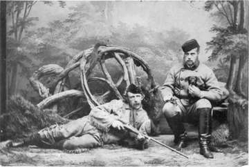 Grand Duke Alexei Alexandrovitch Romanov and General Custer in Topeka, at the end of the buffalo hunt.