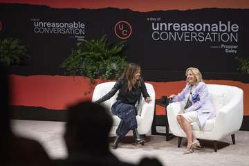 First Lady Jill Biden and actress Halle Berry participate in “A Day of Unreasonable Conversation” about women’s health,